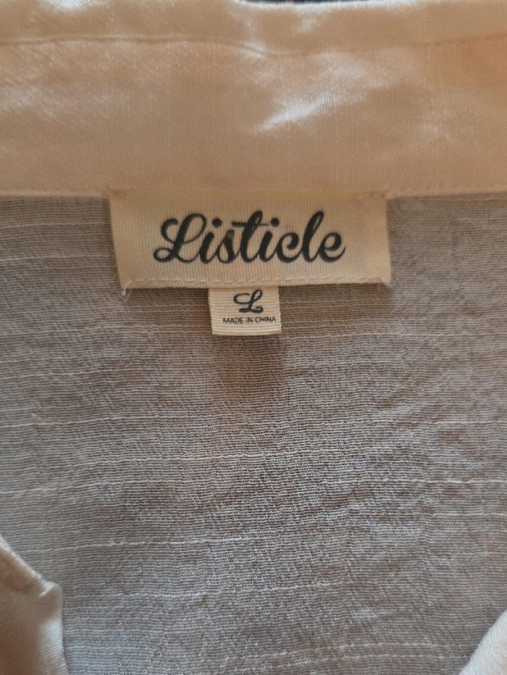 Listicle Pale Blush Tie-Front Button Down Shirt - Picture 3 of 10